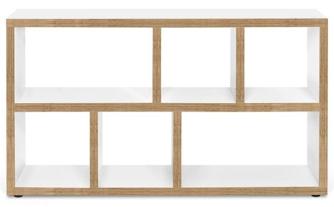 Temahome Berlin White Plywood Edge Bookcase