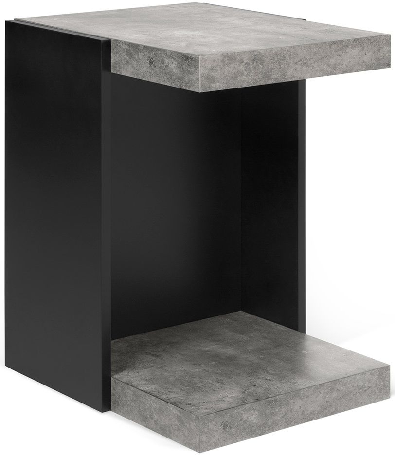 Temahome Klaus Concrete And Black Side Table