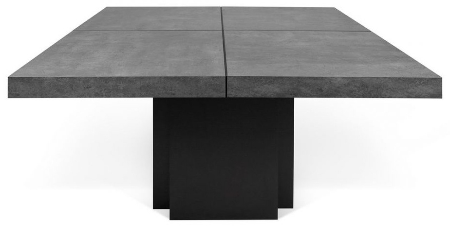 Temahome Dusk 130cm Concrete And Black 4 Seater Dining Table