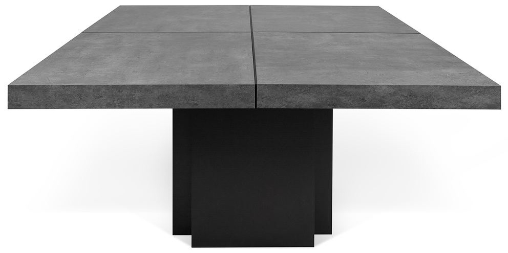 Temahome Dusk 150cm Concrete And Black 6 Seater Dining Table