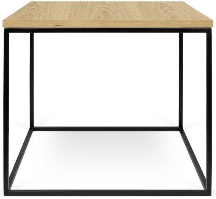 Temahome Gleam Oak And Black Side Table