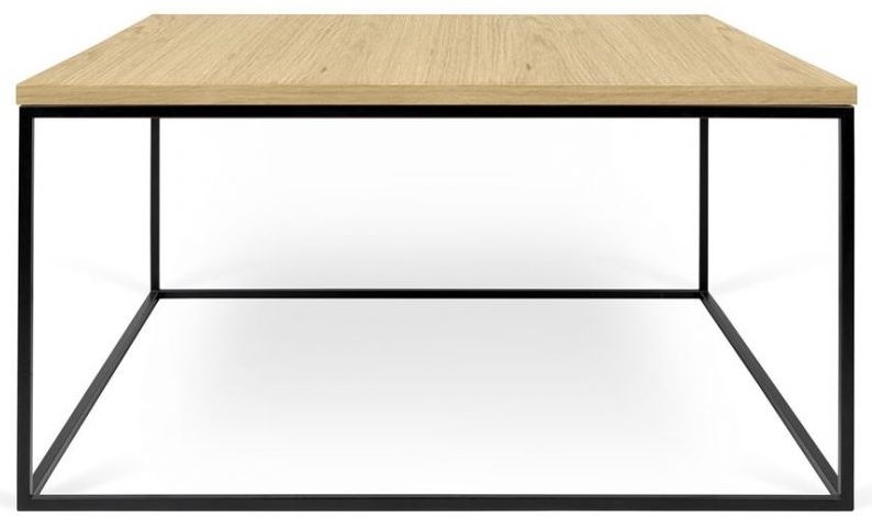 Temahome Gleam Oak And Black Square Coffee Table
