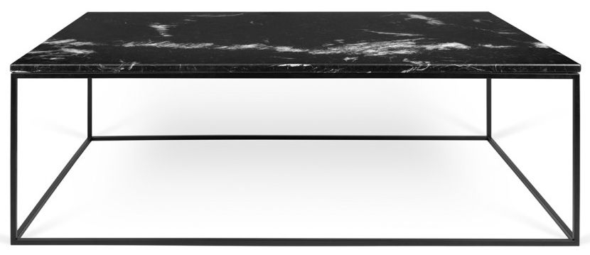Temahome Gleam Black Marquina Marble Coffee Table