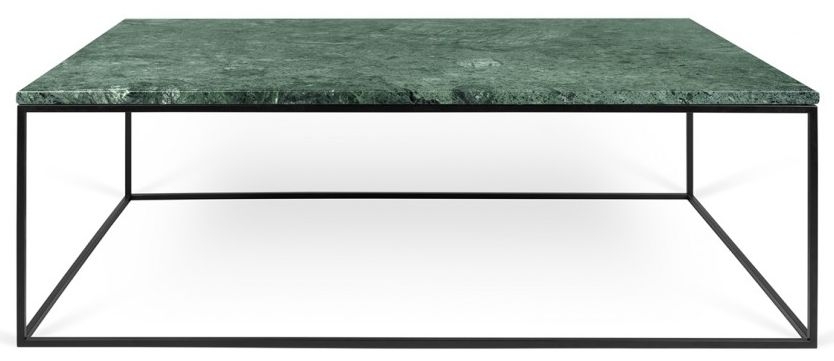 Temahome Gleam Green Guatemala Marble And Black Coffee Table