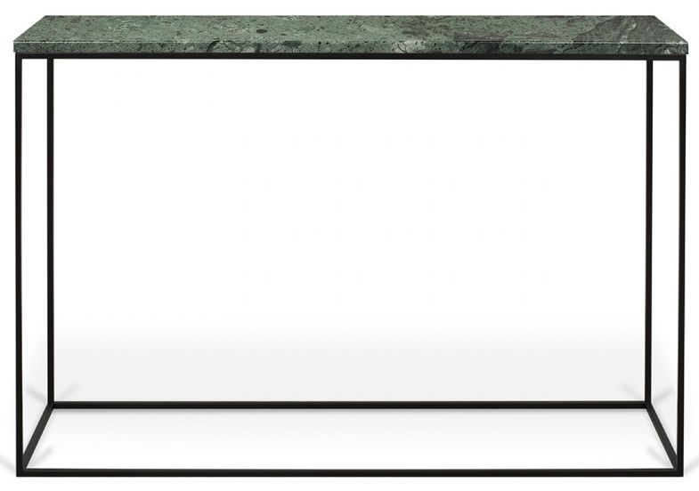 Product photograph of Temahome Gleam Green Guatemala Marble And Black Console Table from Choice Furniture Superstore