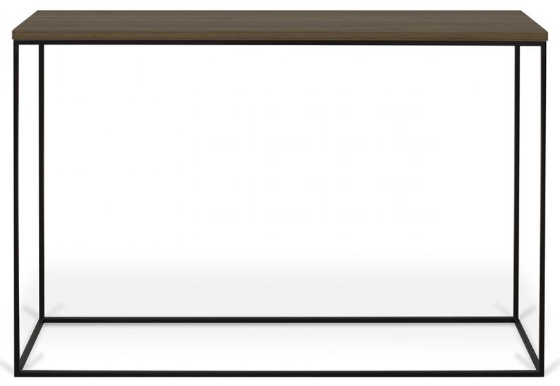Temahome Gleam Walnut And Black Console Table