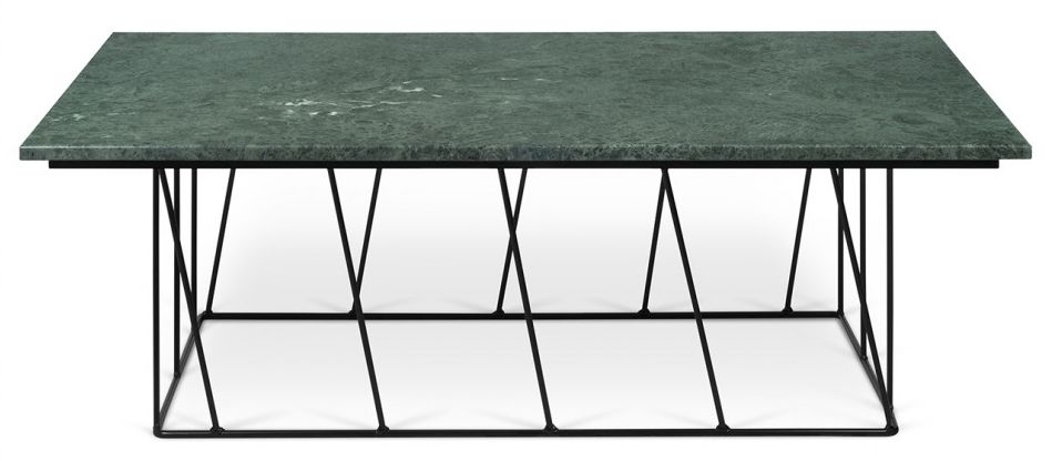 Temahome Helix Green Guatemala Marble And Black Coffee Table