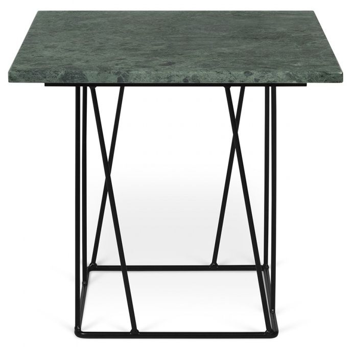 Temahome Helix Green Guatemala Marble And Black Side Table