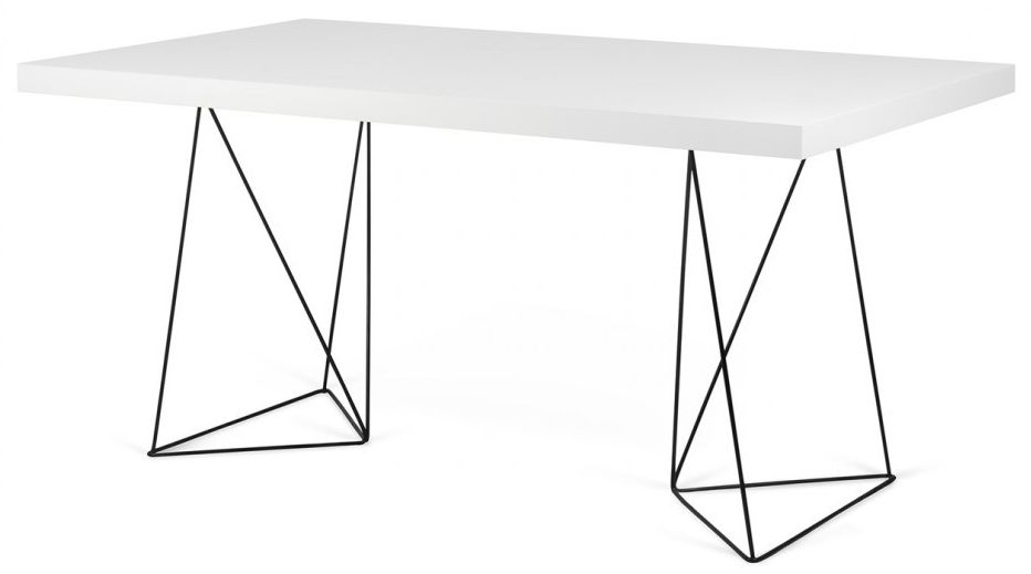 Temahome Multi 180cm White And Black Writing Desk