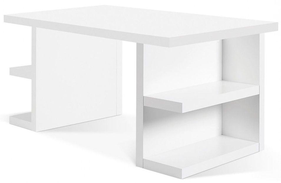 Temahome Multi Storage 160cm White Writing Desk