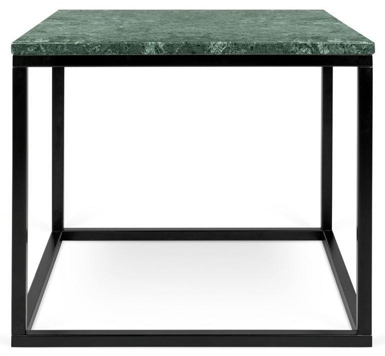 Temahome Prairie Guatemala Green Marble And Black Side Table