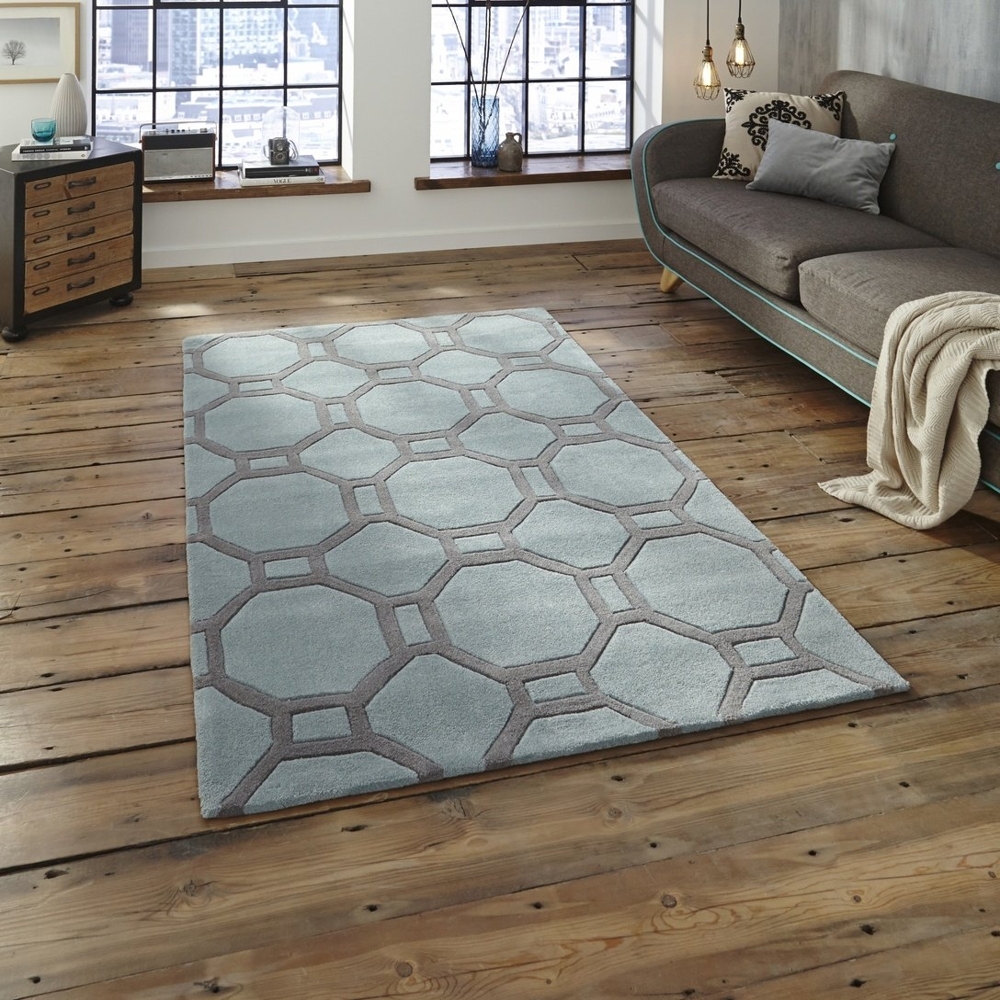 Hong Kong Blue And Grey Rug 4338