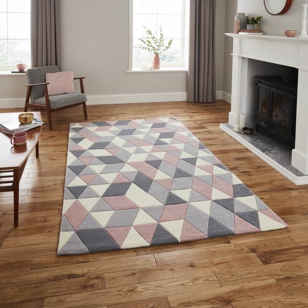 Hong Kong Grey And Rose Rug 3653