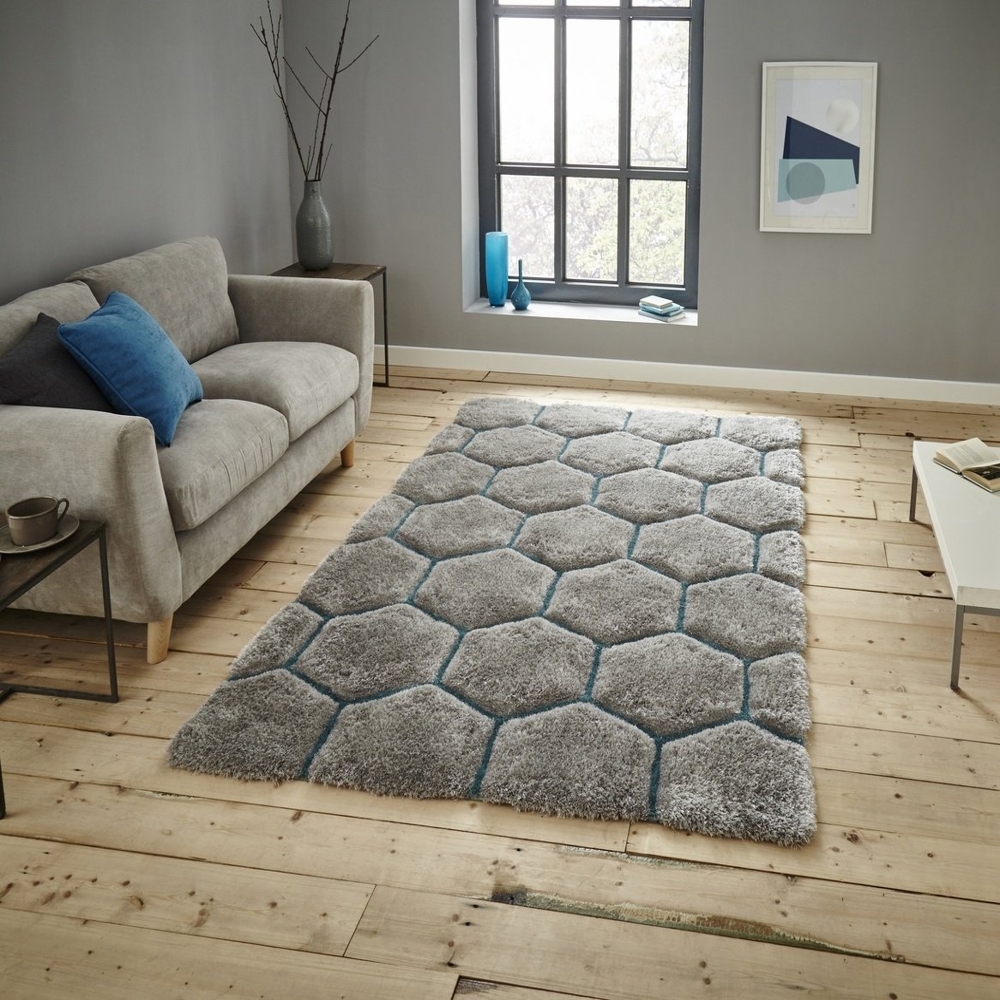 Noble House Grey And Blue Rug Nh30782