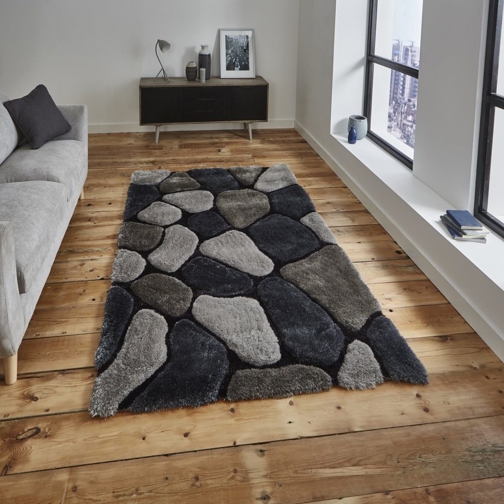 Noble House Grey And Cobalt Rug Nh5858