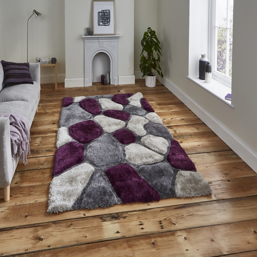 Noble House Grey And Purple Rug Nh5858