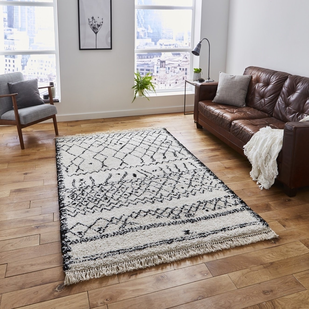 Boho Black And White Rug 5402