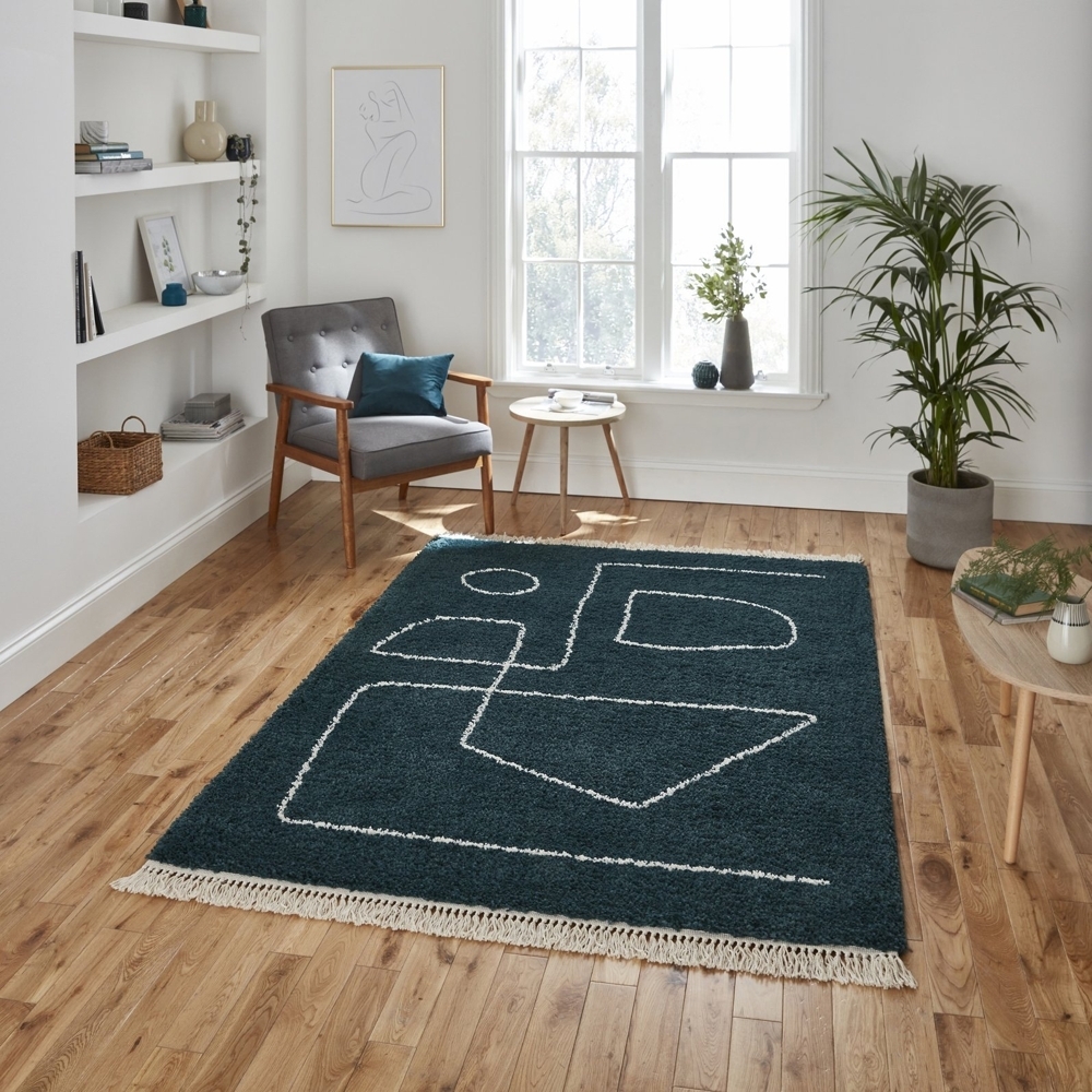 Boho Dark Green Rug A474