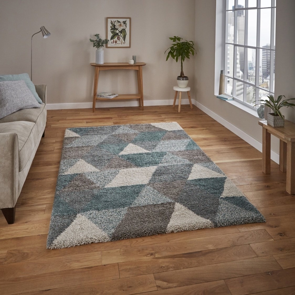 Royal Nomadic Grey And Teal Rug 7611