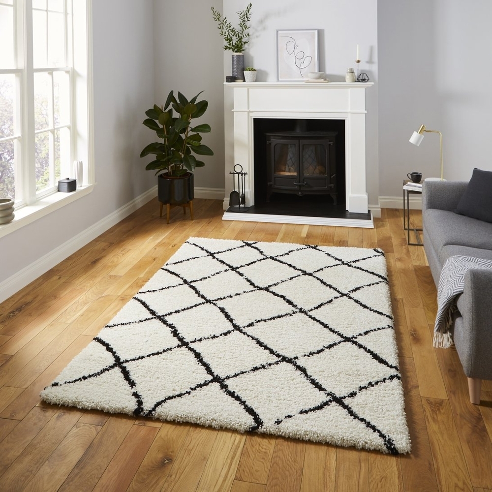 Scandi Berber White And Black Rug G257