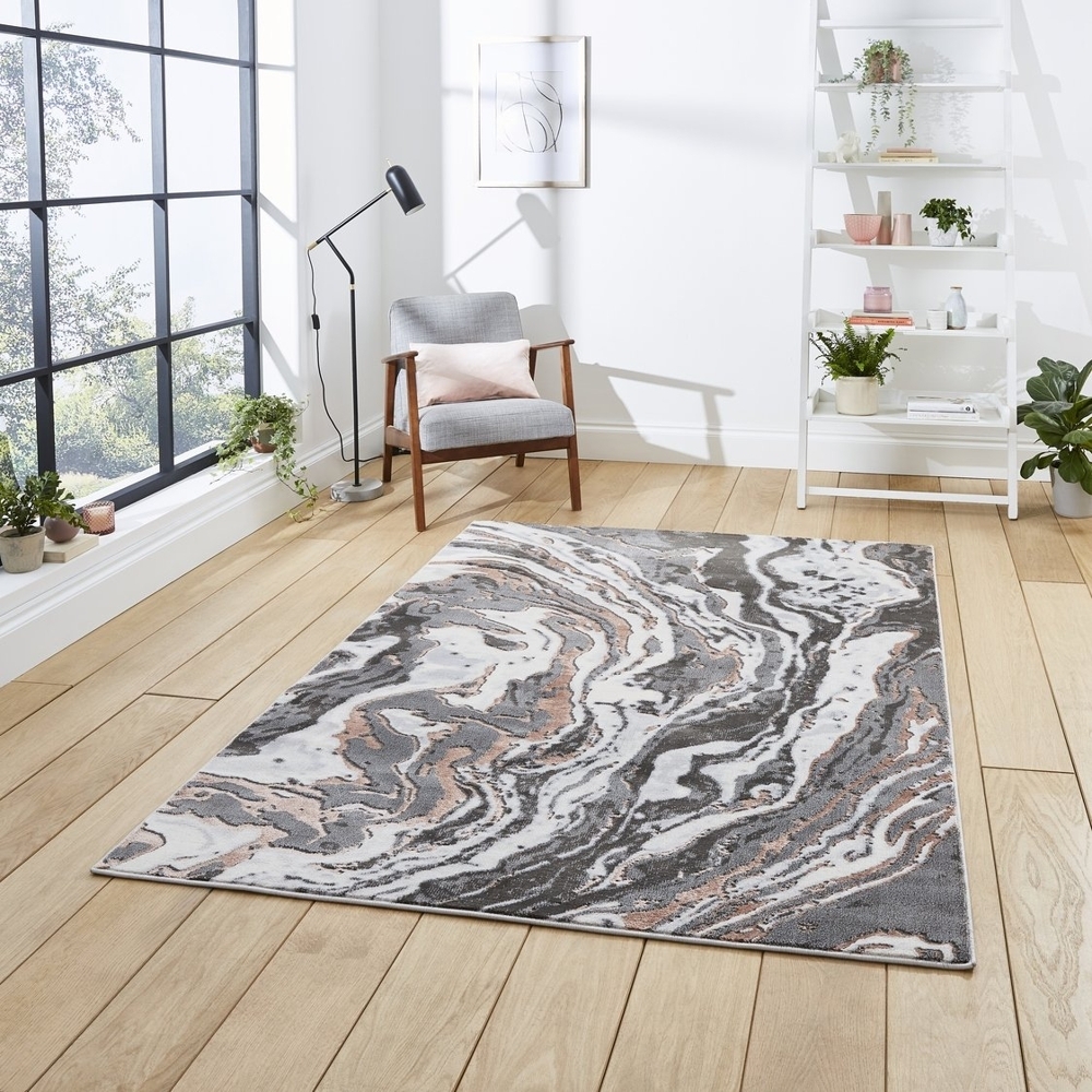 Apollo Grey And Rose Rug Gr584