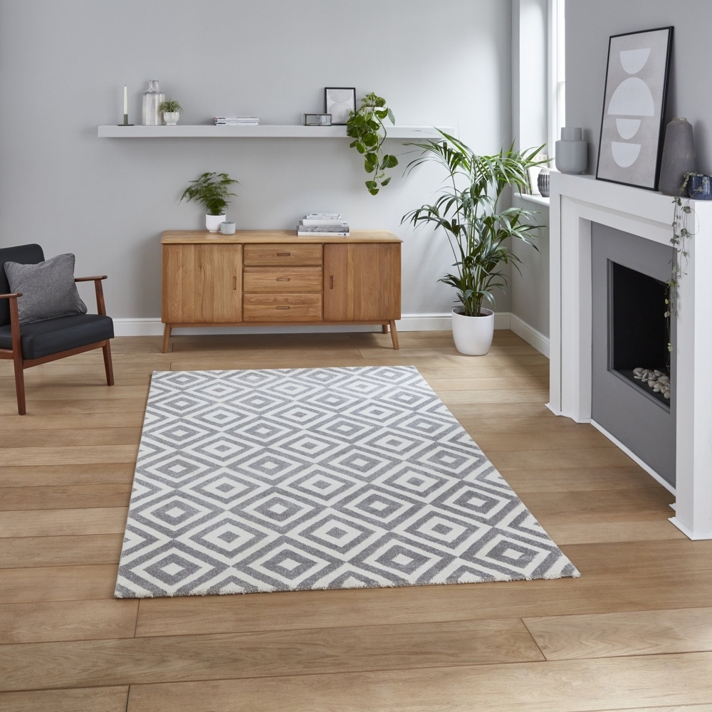 Brooklyn Grey And White Rug Brk89