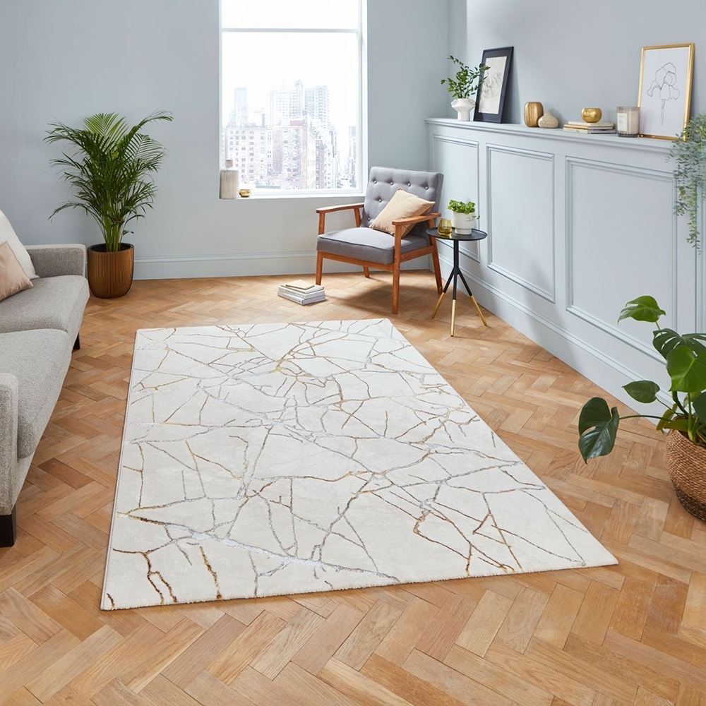 Creation Ivory And Gold Rug G2848