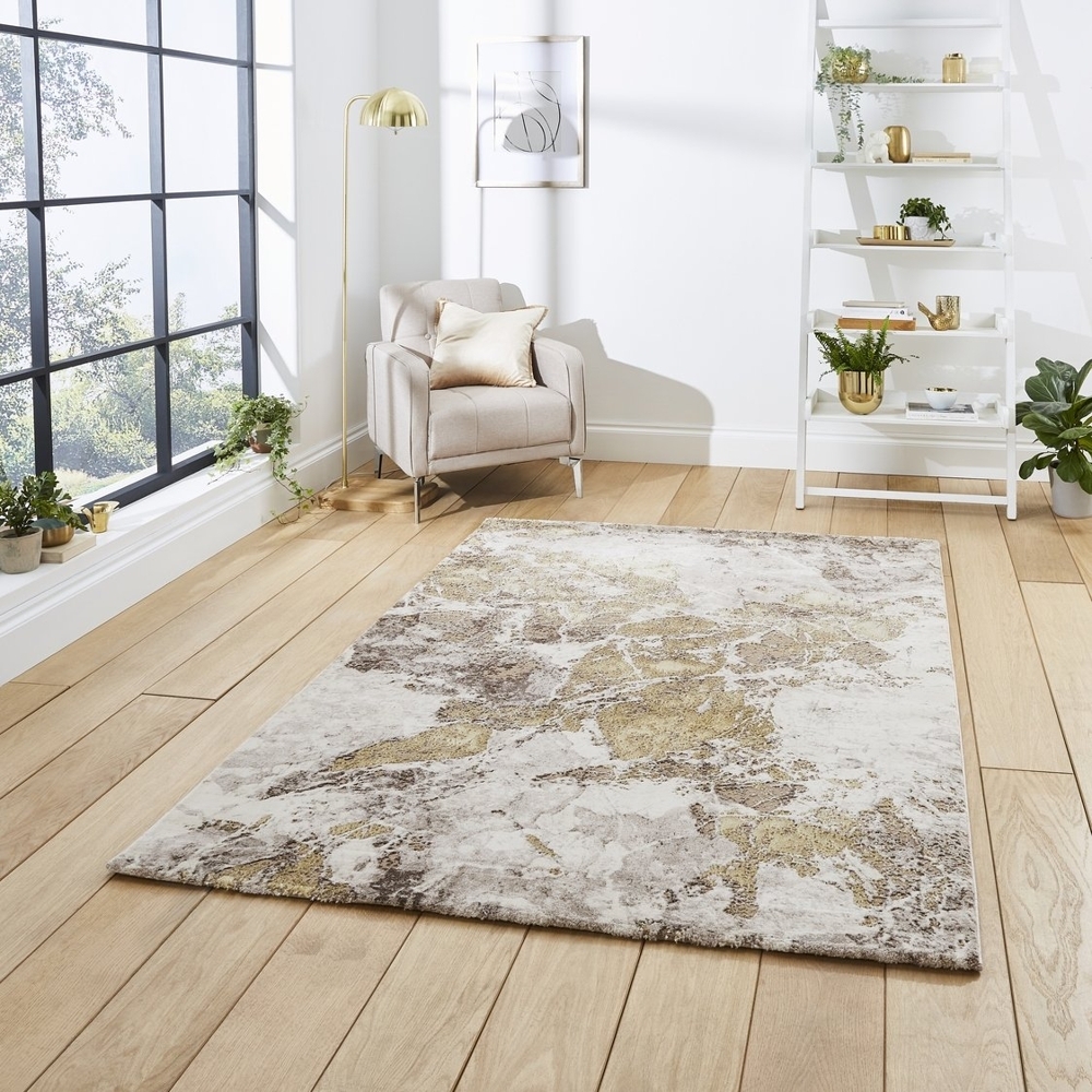 Florence Beige And Gold Rug 50033