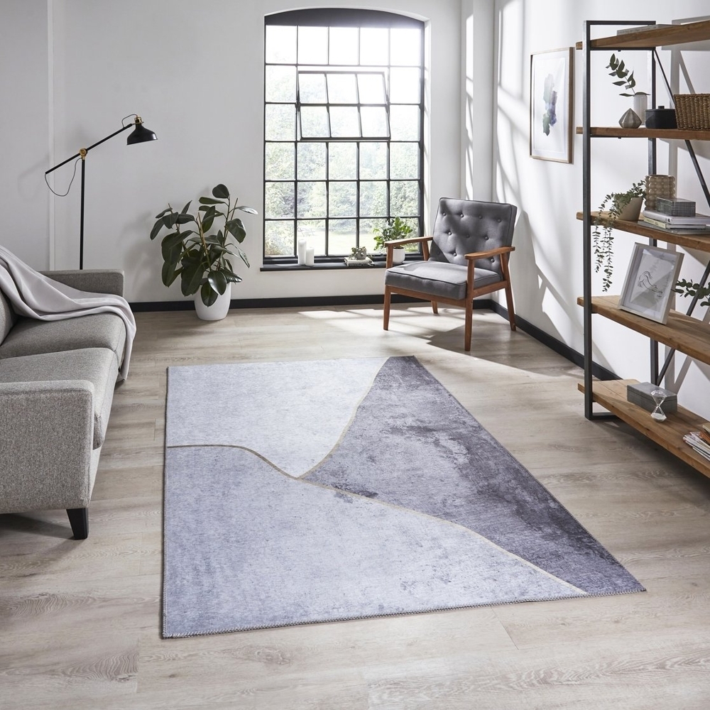 Force Grey And Gold Rug K7279