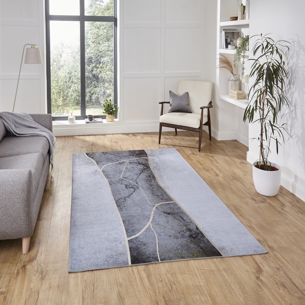 Force Grey And Gold Rug K7280