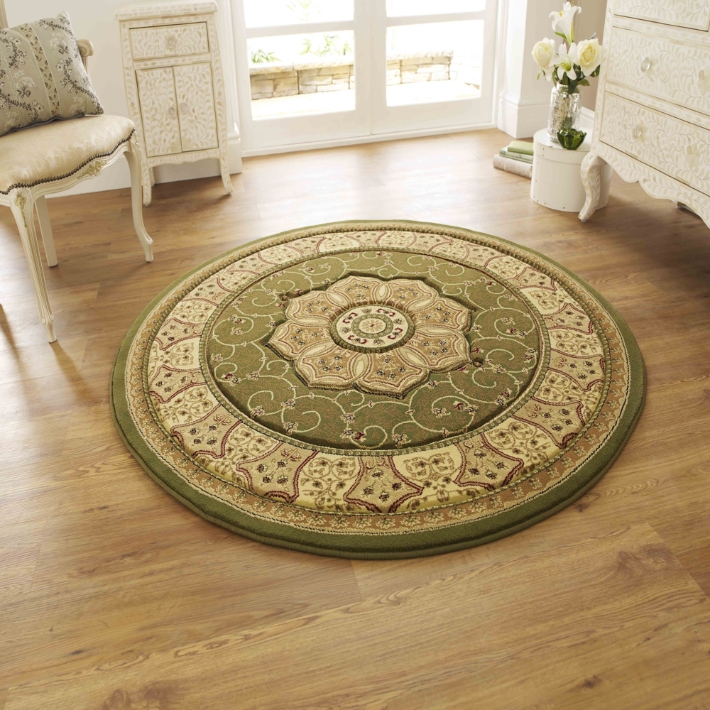 Heritage Green Circle Rug 4400