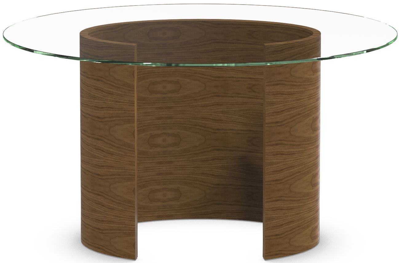 Tom Schneider Ellipse Glass Top Small Dining Table