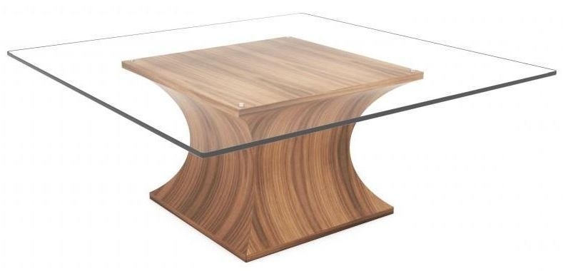 Tom Schneider Estelle Square Glass Top Coffee Table