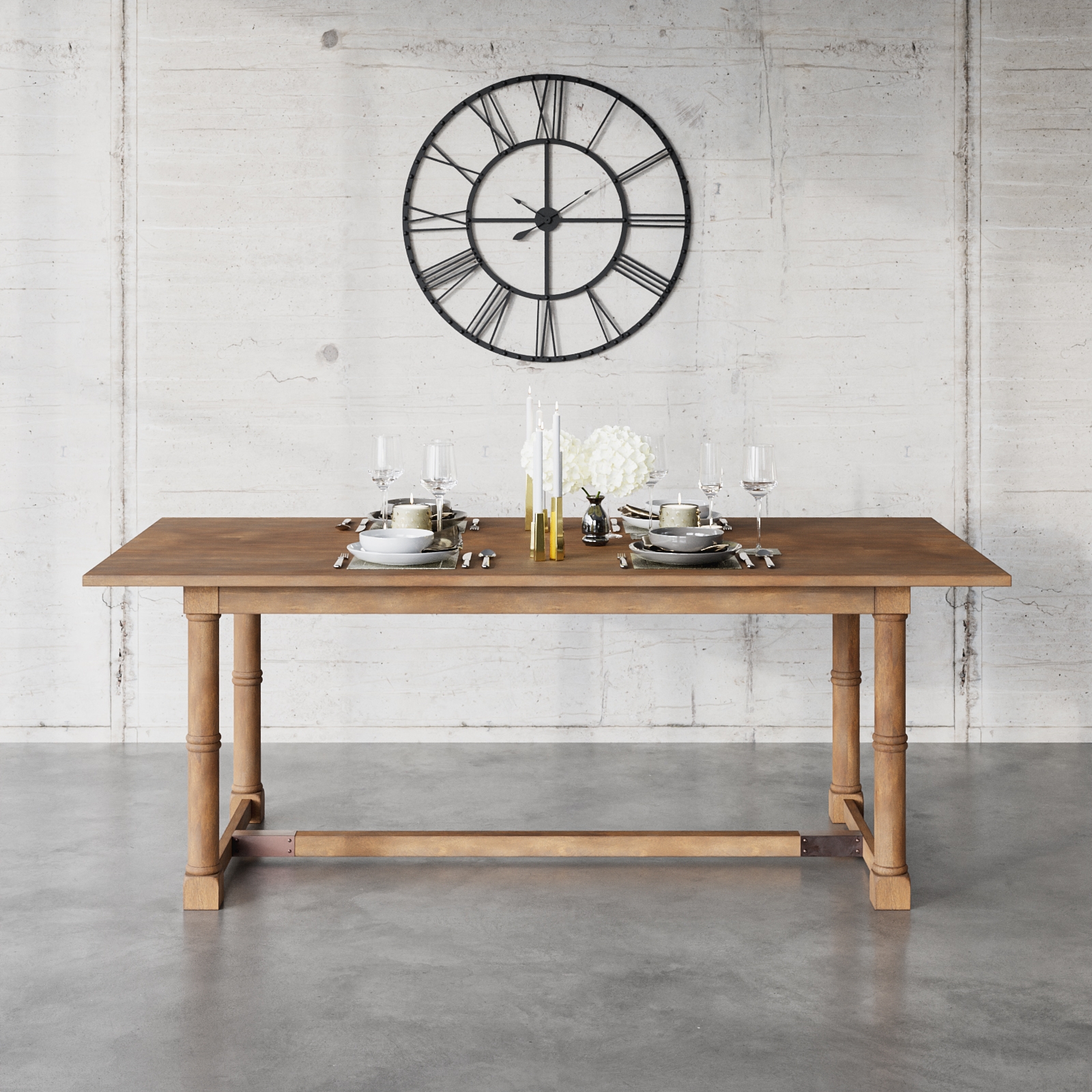 Country Mango Wood 200cm Dining Table