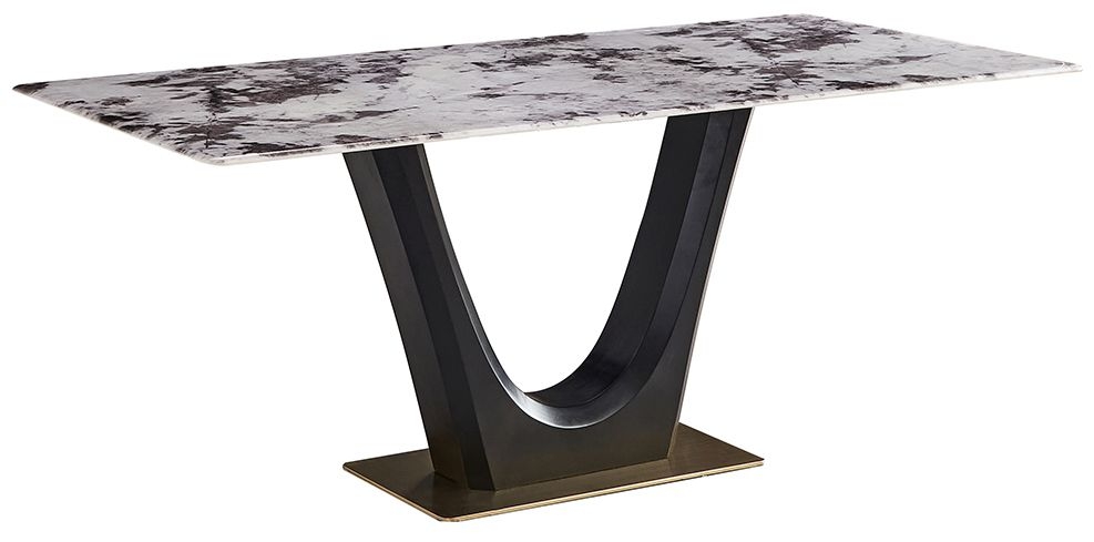 Morven Black And White Marble Dining Table