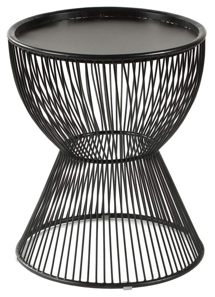 The Glam Home Black Round Side Table