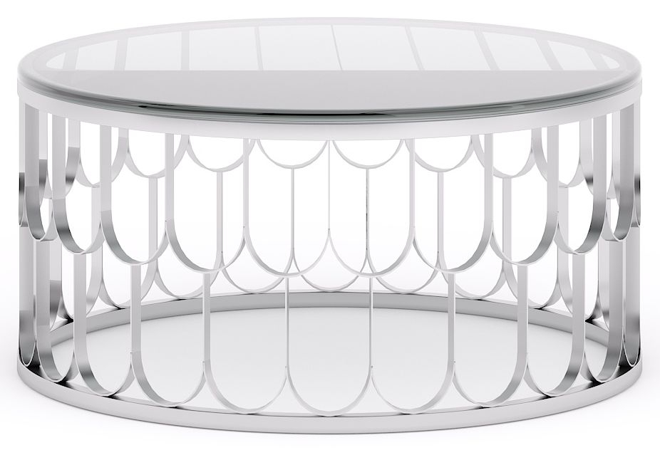 Belair Glass And Chrome Round Coffee Table