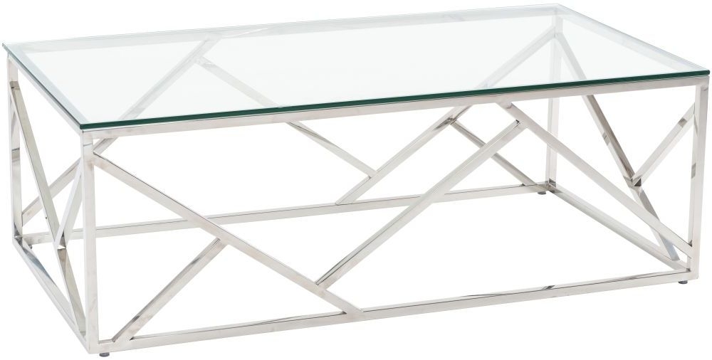 Clearance Urban Deco Maze Glass And Chrome Coffee Table