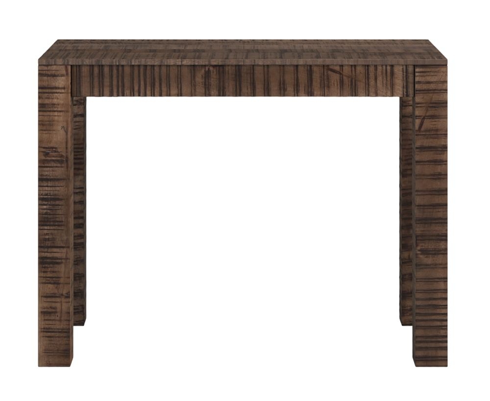 Dakota Mango Wood Console Table Indian Dark Walnut Rustic Finish 100cm