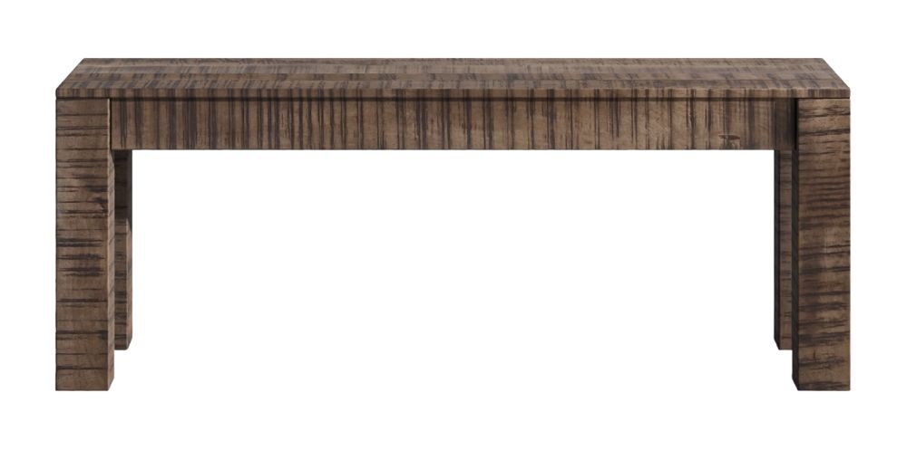 Dakota Mango Wood Dining Bench Indian Dark Walnut Rustic Finish