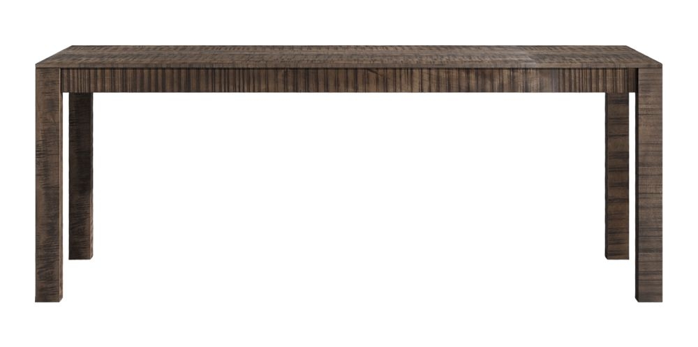 Dakota Mango Wood Dining Table Indian Dark Walnut Rustic Finish 200cm Rectangular Top Seats 8 Diners