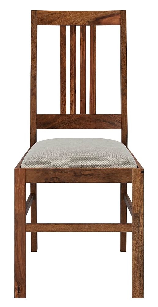 Maharani Sheesham Dining Chair Indian Wood Slatted Back And Padded Seat With 4 Legs