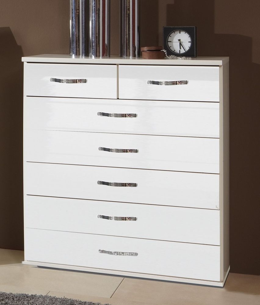 In Stock Trio 5 2 Chest Of Drawers German Made White Bedroom Furniture