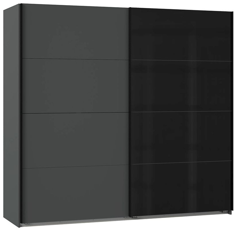 In Stock Ernesto 2 Door Sliding Wardrobe German Made Black Two Door Wardrobe