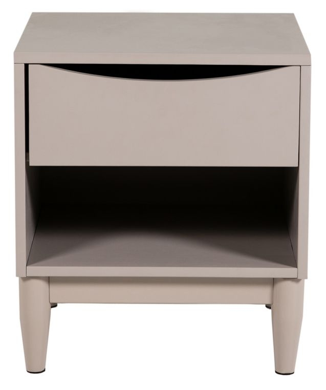 Alesta Grey Painted 1 Drawer Bedside Cabinet