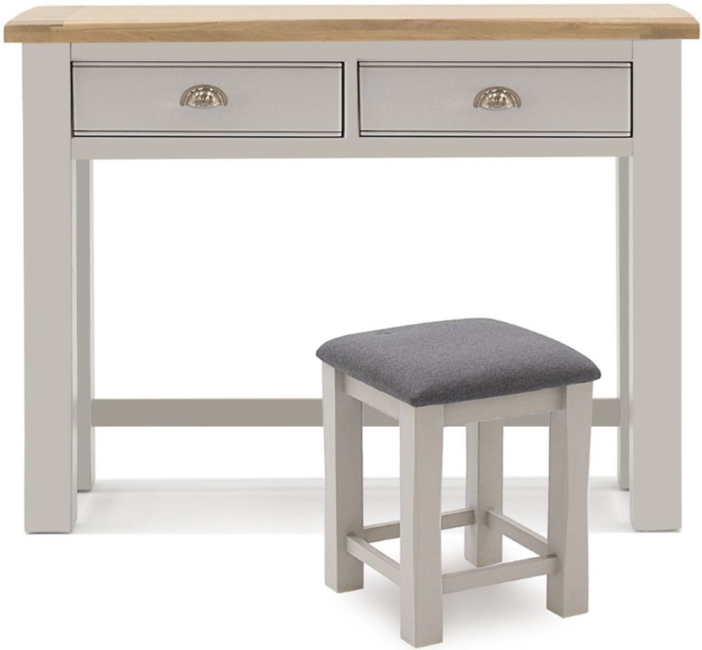 Vida Living Amberly Grey Painted Dressing Table And Stool Set
