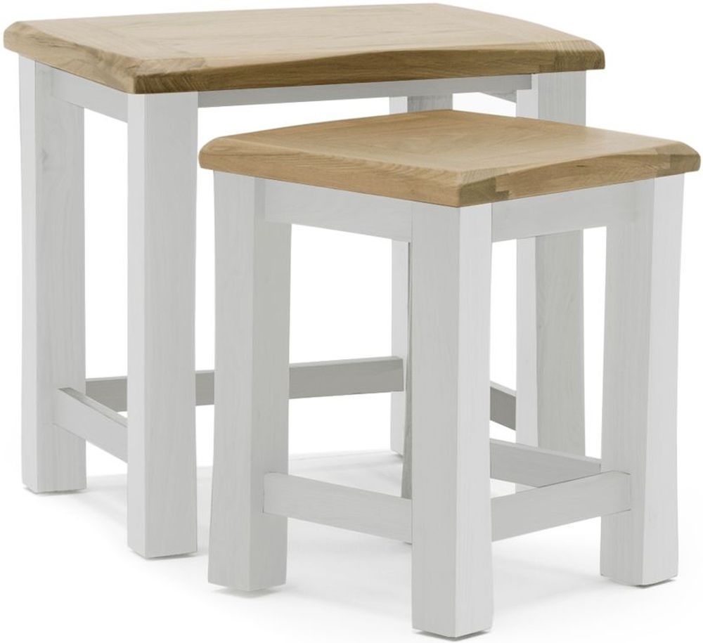 Vida Living Amberly Grey Painted Nest Of 2 Tables