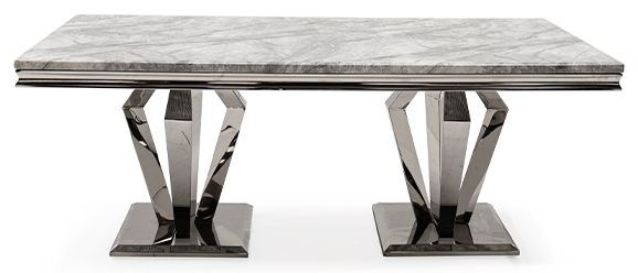 Vida Living Arturo 180cm Grey Marble Dining Table
