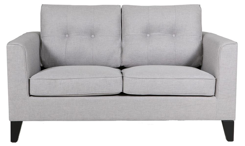 Vida Living Astrid Light Grey Fabric 2 Seater Sofa Crib 5 Certified