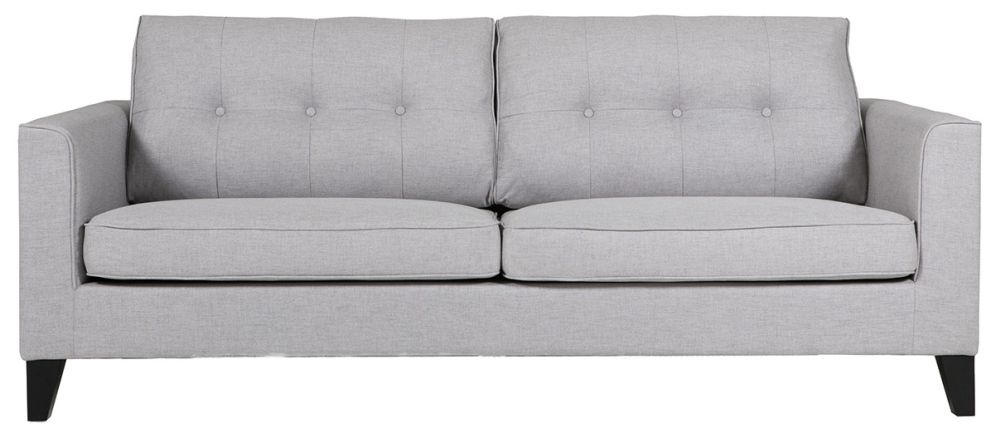Vida Living Astrid Light Grey Fabric 3 Seater Sofa Crib 5 Certified